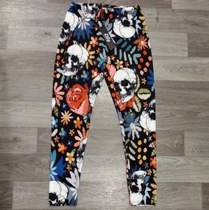 Floral Skull Leggings
